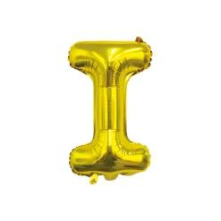 Folieballon Letter I Goud - 35 cm