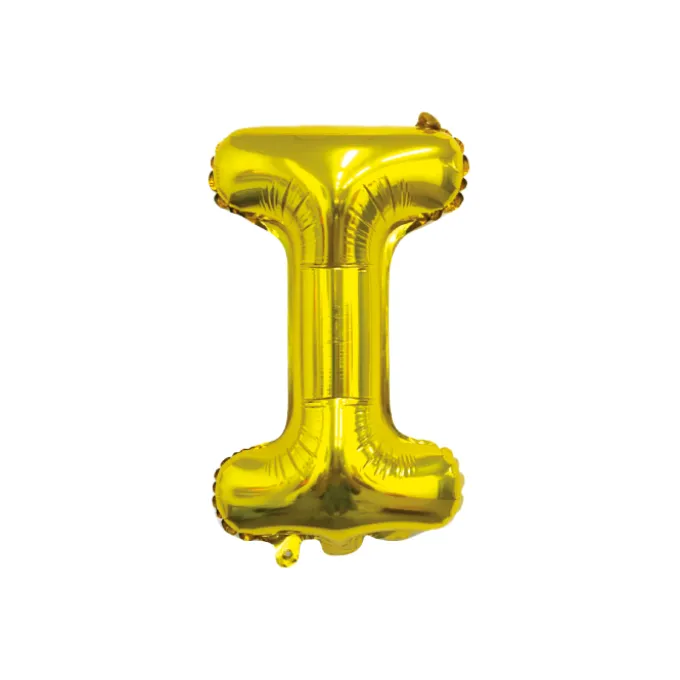 Folieballon Letter I Goud - 35 cm