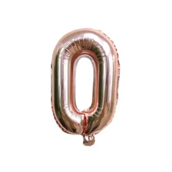 Folieballon letter O roségoud - 35 cm