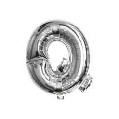 Folieballon letter Q zilver - 35 cm