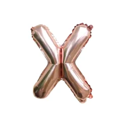 Folieballon letter X roségoud - 35 cm