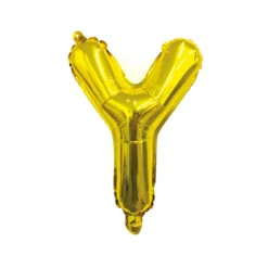 Folieballon letter Y goud - 35 cm
