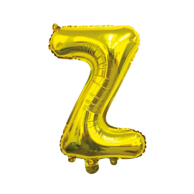 Folieballon letter Z Goud - 35 cm