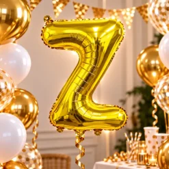 Folieballon letter Z Goud - 35 cm
