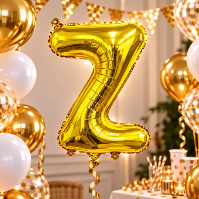 Folieballon letter Z Goud - 35 cm