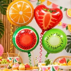 Folieballonnen fruit 4 stuks - 45 cm