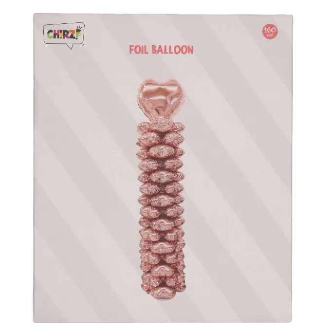 Folieballonnen pilaar rosegoud - 160 cm