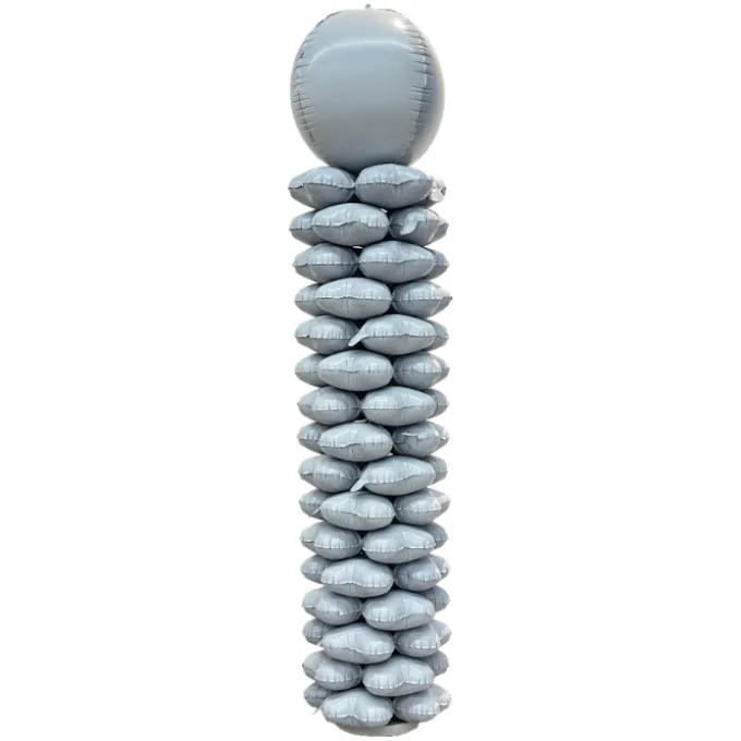 Folieballonnen pilaar wit - 160 cm