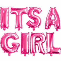 Folieballonnen slinger It's a Girl