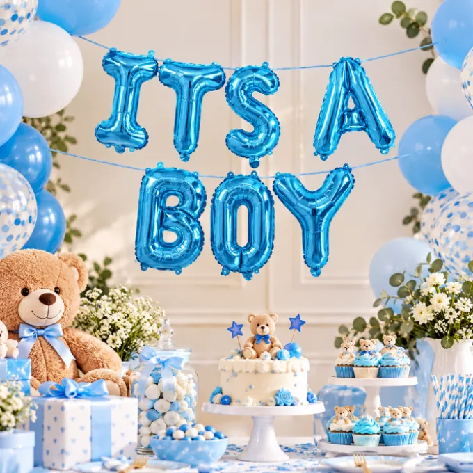 Folieballonnen slinger It's a boy