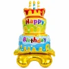 Folieballon verjaardag taart happy birthday - 153 x 80 cm