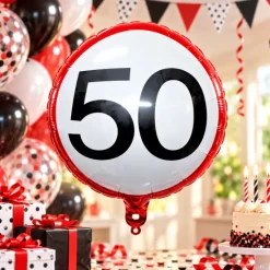 Folieballon verkeersbord 50 jaar