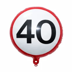 Folieballon verkeersbord 40 jaar