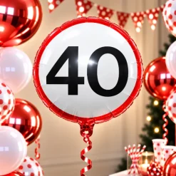Folieballon verkeersbord 40 jaar
