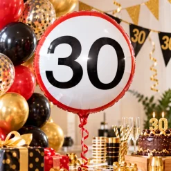 Folieballon verkeersbord 30 jaar