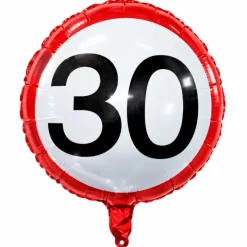 Folieballon verkeersbord 30 jaar