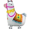 Folieballon wandelende lama - 54 x 65 cm