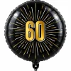 Folieballon zwart/goud 60 jaar