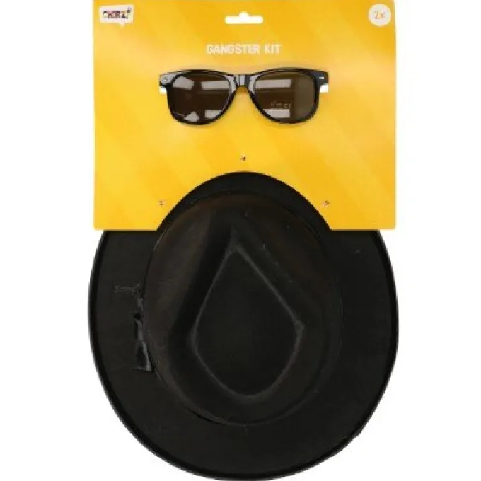 Gangster kit (bril en hoed)
