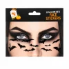 Gezichtsdecoratiestickers- Halloween vleermuizen zwart