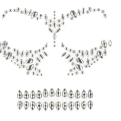 Gezichtsjuwelen Halloween zilver