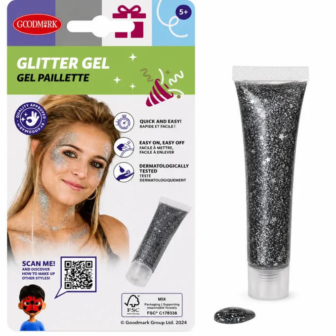 Glittergel zilver 14ml