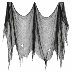 Griezelstof Halloween zwart 70 x 290cm