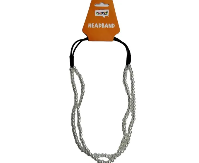 Haarband parels wit