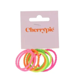 Haarelastieken neon dun meerkleurig 10 stuks