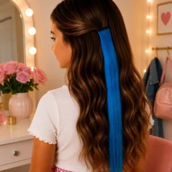 Haarextension blauw