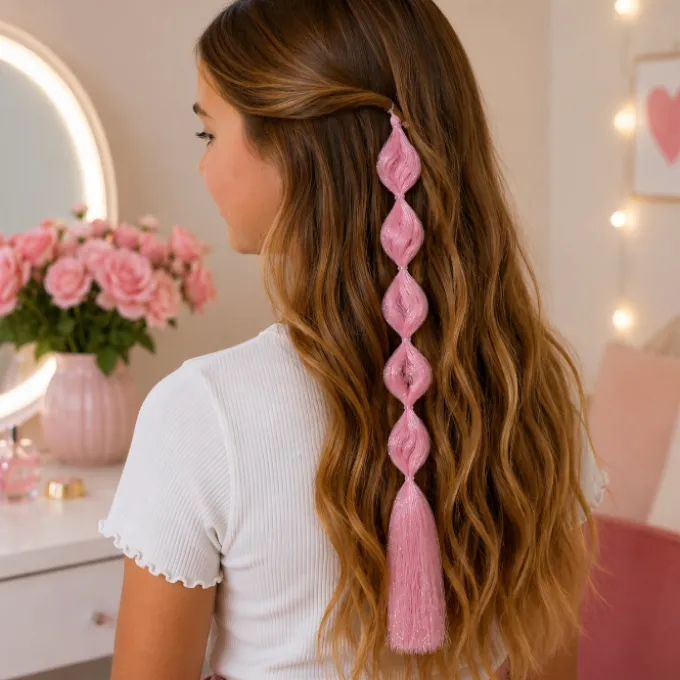 Haarextension gourd shape roze