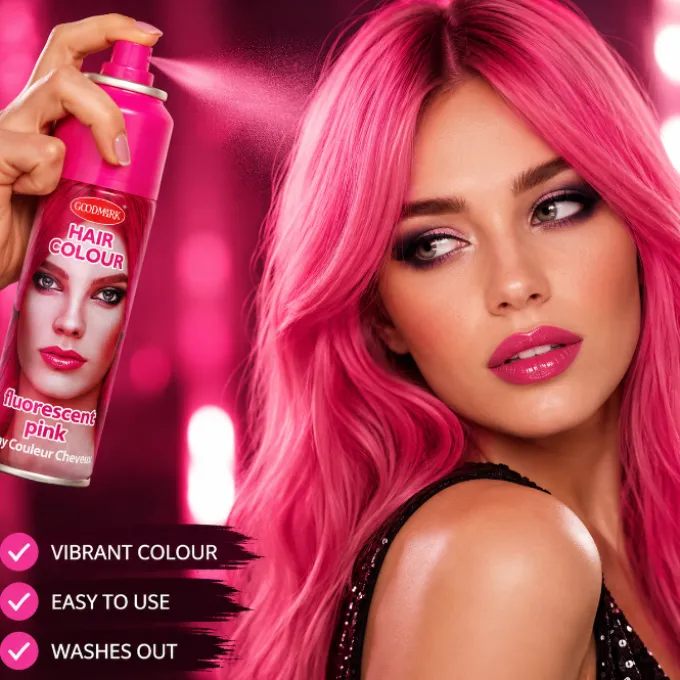 Haarspray fluor roze 125ml