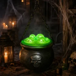 Heksenketel Halloween licht en geluid