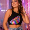 Heuptas regenboog metallic