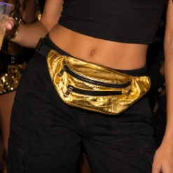 Heuptas slangenprint goud