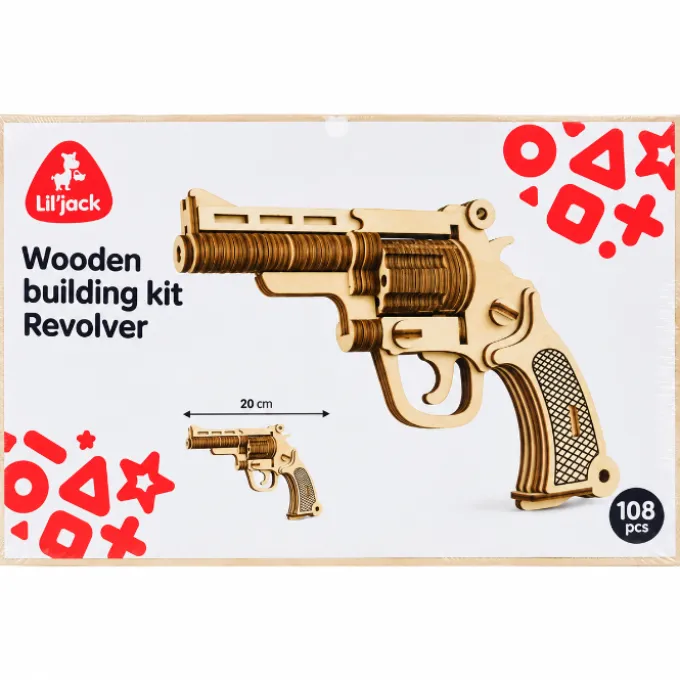 Houten Puzzel Revolver