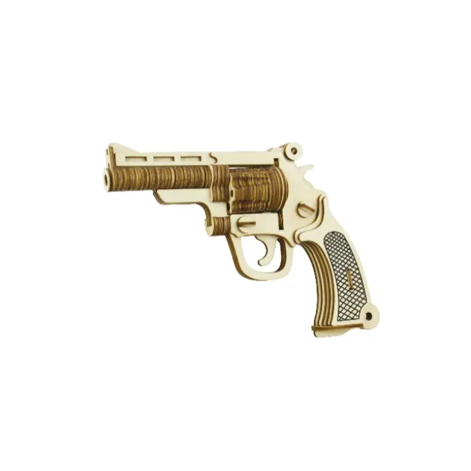 Houten Puzzel Revolver