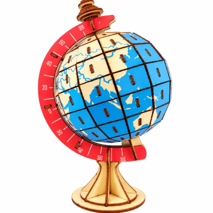 Houten Puzzel Wereldbol