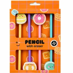 Kawaii Potlood & Gum Set