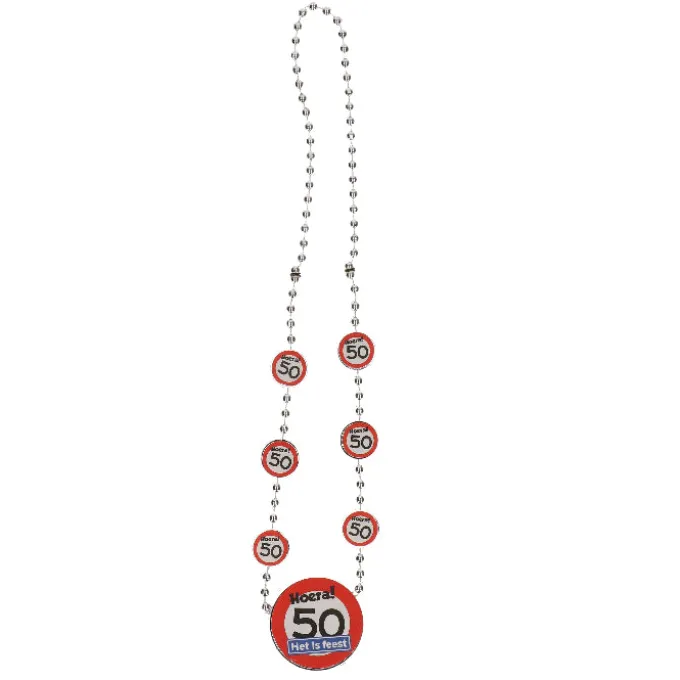 Ketting verkeersbord Hoera 50