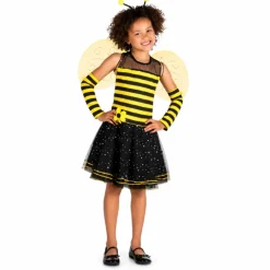 Kostuum Bee-bee zwart/geel meisje 4-6 jaar