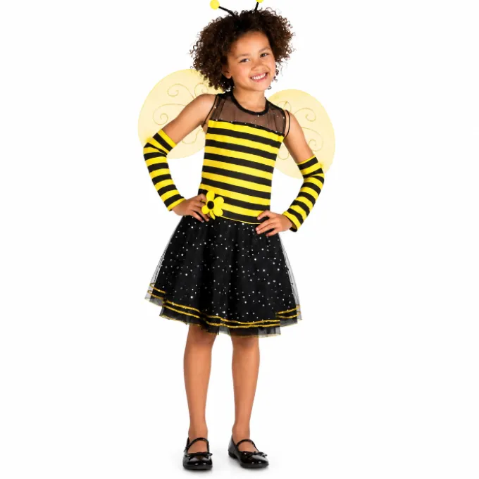 Kostuum Bee-bee zwart/geel meisje 4-6 jaar
