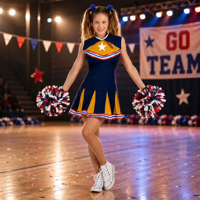 Kostuum cheerleader 5-7 jaar