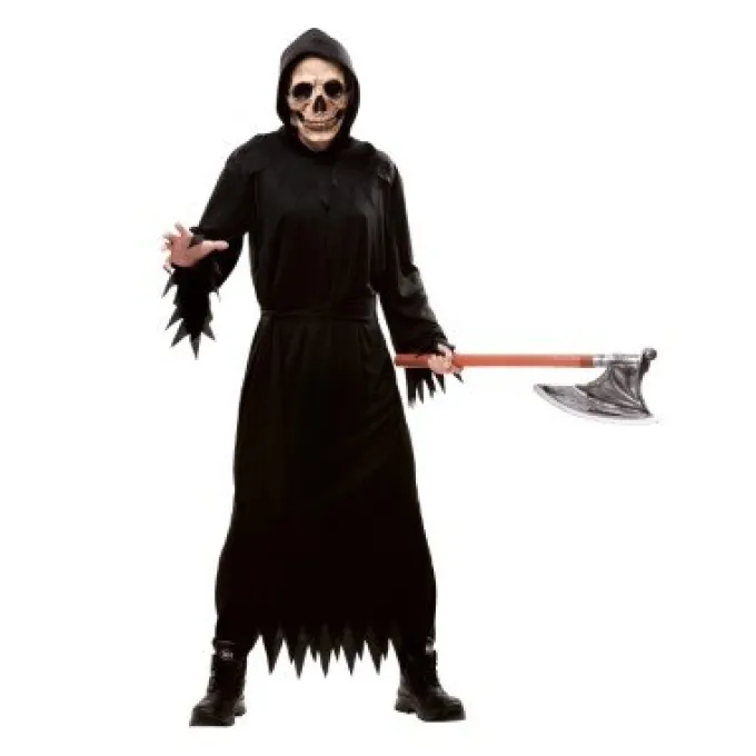 Kostuum Grim Reaper zwart heren one size
