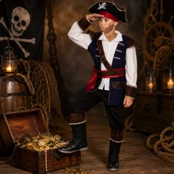 Kostuum piraat Vince meerkleurig jongen 7-9 jaar