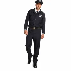 Kostuum Politie officier donkerblauw heren maat 50/52