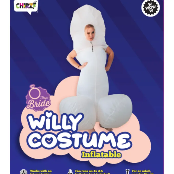 Kostuum Willy opblaasbaar