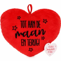 Kussen hart "tot aan de maan en terug"