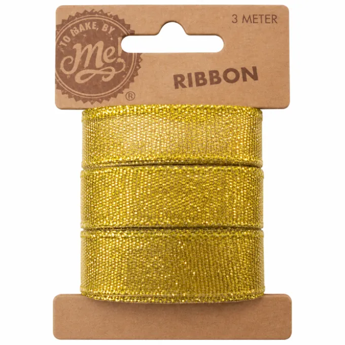 Lint breed goud 3 meter