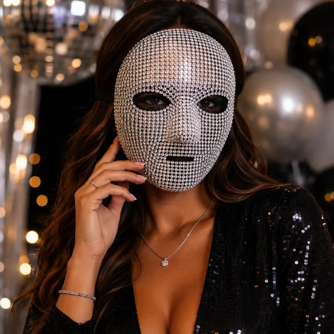 Masker Zilver diamant